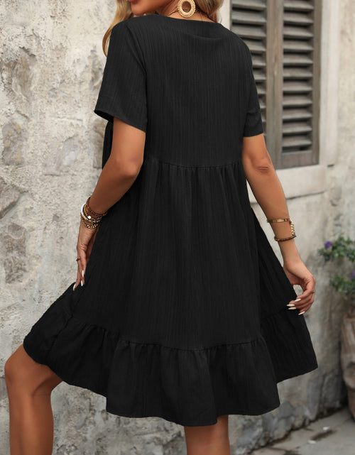 Load image into Gallery viewer, Ivy Lane V-Neck Short Sleeve Mini Dress
