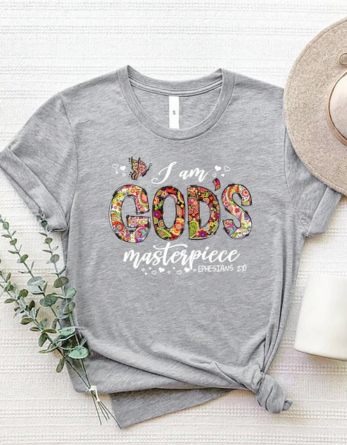 Load image into Gallery viewer, Letter Graphic Round Neck Short Sleeve T-Shirt
