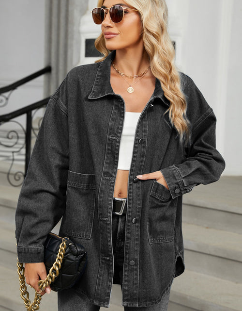Load image into Gallery viewer, Removable Hood Button Up Long Sleeve Denim Jacket
