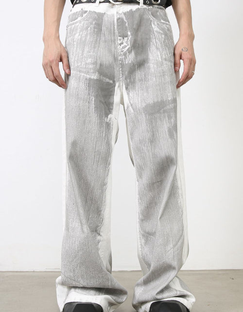 Load image into Gallery viewer, Men's Contrast Wide Leg Jeans

