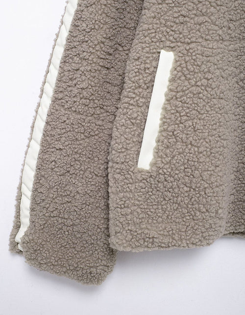 Load image into Gallery viewer, Zip Up Turtleneck Long Sleeve Plush Jacket
