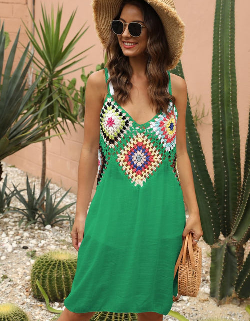 Load image into Gallery viewer, Openwork Sleeveless Embroidery Dress
