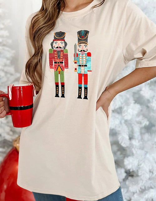 Load image into Gallery viewer, Nutcracker Round Neck Half Sleeve T-Shirt
