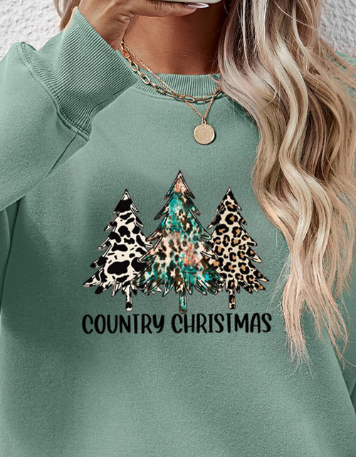 Load image into Gallery viewer, Graphic Round Neck Dropped Shoulder Sweatshirt

