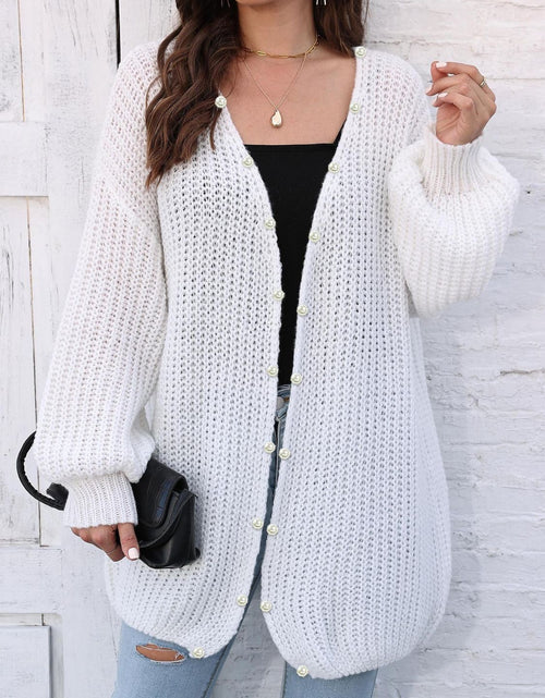 Load image into Gallery viewer, Open Front Long Sleeve Cardigan
