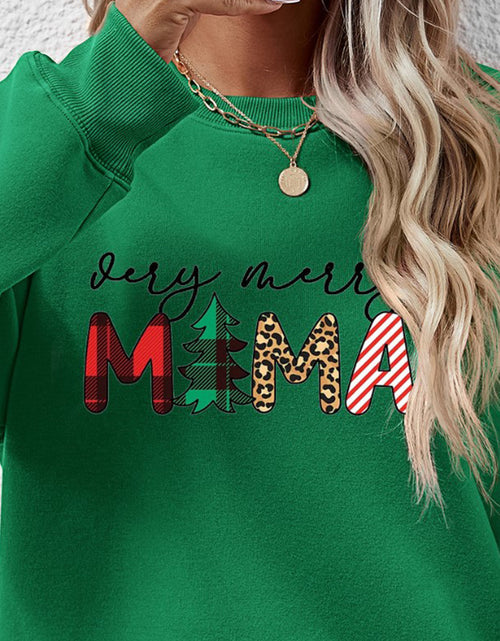 Load image into Gallery viewer, Letter Graphic Round Neck Long Sleeve Sweatshirt
