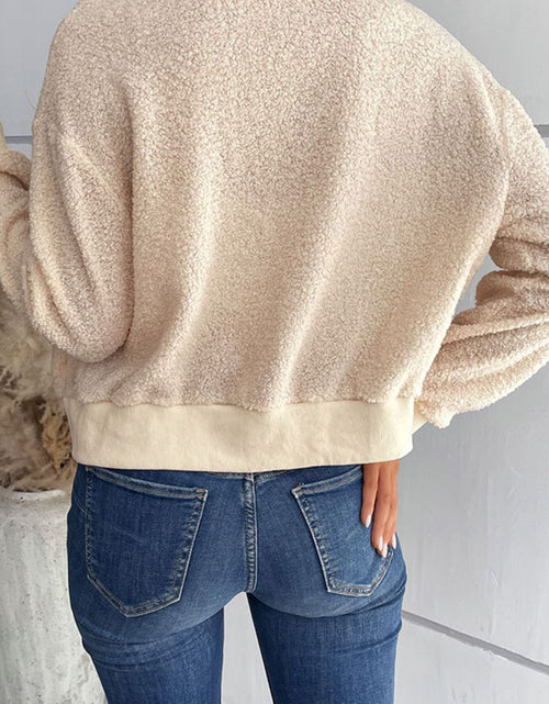 Load image into Gallery viewer, Perfee Zip-Up Sherpa Collared Neck Jacket with Pockets
