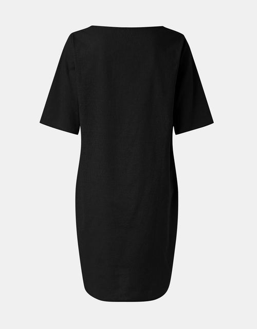 Load image into Gallery viewer, Full Size Round Neck Half Sleeve Dress with Pockets
