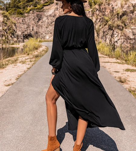 Long Sleeve Round Neck Dress