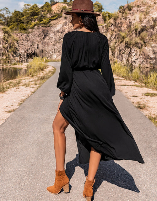 Load image into Gallery viewer, Long Sleeve Round Neck Dress
