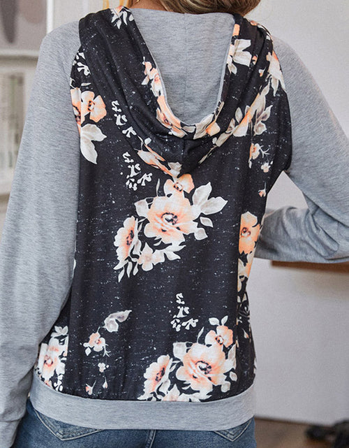 Load image into Gallery viewer, Perfee Printed Raglan Sleeve Hoodie
