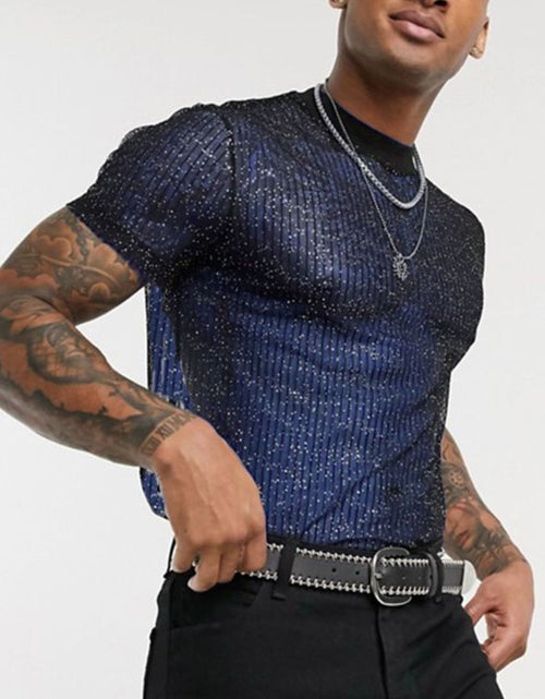 Load image into Gallery viewer, Men's Full Size Mock Neck Short Sleeve Top Plus Size
