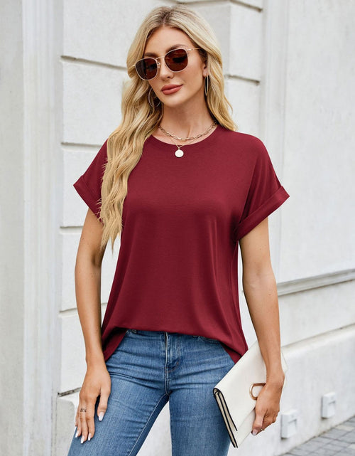 Load image into Gallery viewer, Florira Round Neck Short Sleeve T-Shirt
