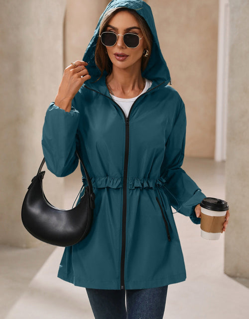 Load image into Gallery viewer, Ivy Lane Outdoor Waterproof Long Sleeve Hooded Windbreaker
