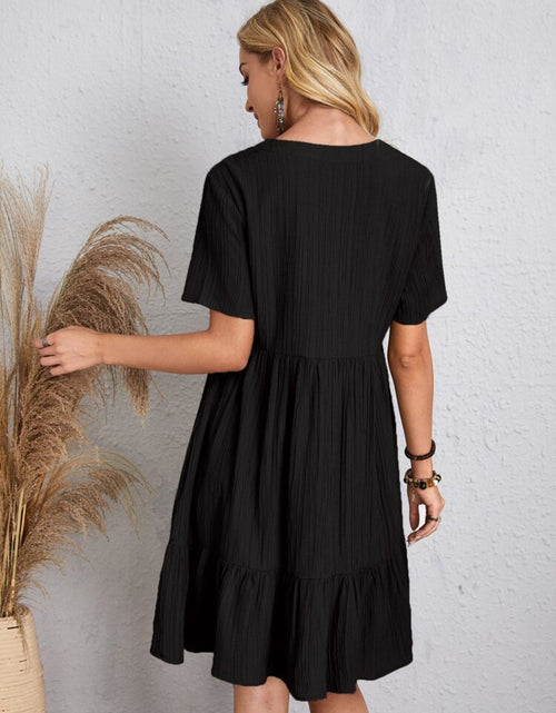 Load image into Gallery viewer, Full Size V-Neck Short Sleeve Dress
