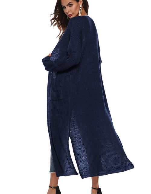 Load image into Gallery viewer, Long Sleeve Open Front Buttoned Cardigan

