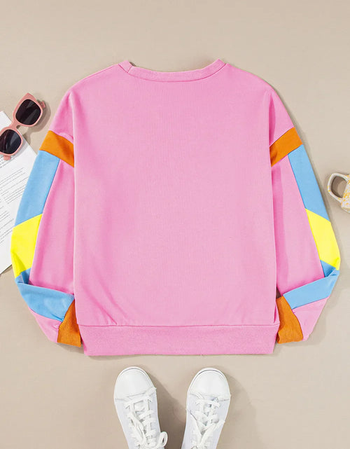 Load image into Gallery viewer, Contrast Football Long Sleeve Sweatshirt
