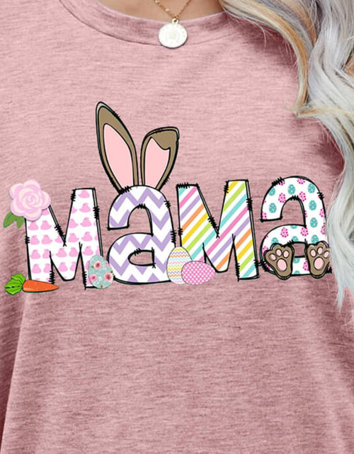Load image into Gallery viewer, Easter MAMA Graphic Round Neck T-Shirt
