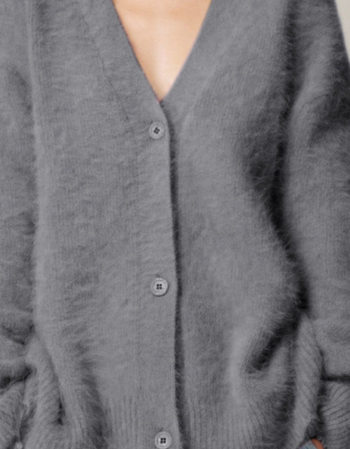 Load image into Gallery viewer, Button Up Dropped Shoulder Cardigan
