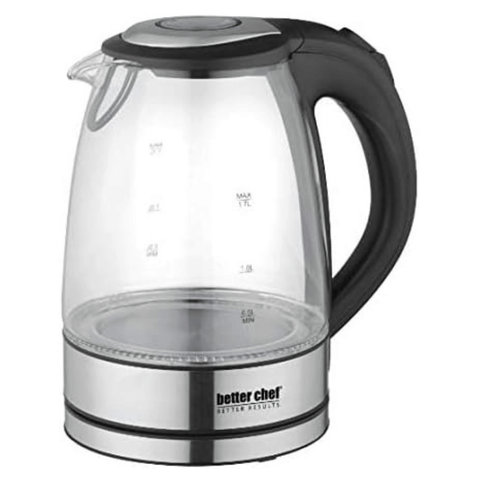 Better Chef 1500W 7-Cup Cordless Electric Borosilicate Glass Kettle with 360 Degree Swivel Base by Jupiter Gear Home