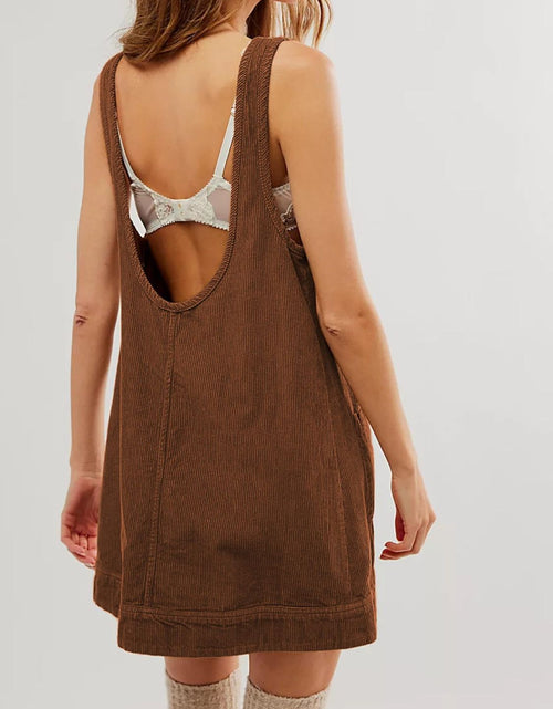 Load image into Gallery viewer, Mandy Round Neck Wide Strap Mini Dress with Pockets
