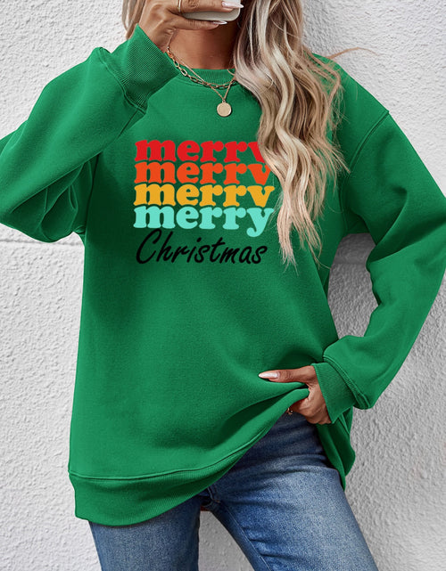 Load image into Gallery viewer, MERRY CHRISTMAS Graphic Long Sleeve Sweatshirt
