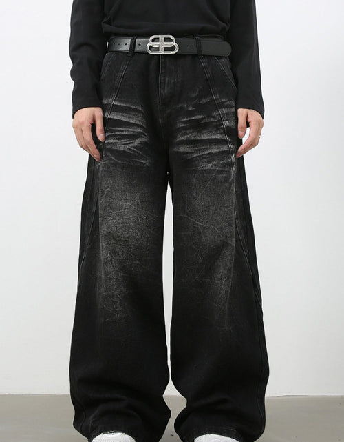 Load image into Gallery viewer, Men's Wide Leg Jeans with Pockets
