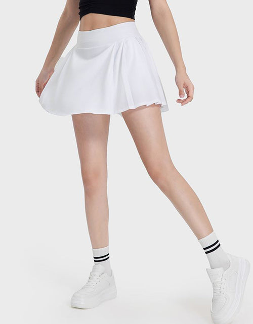 Load image into Gallery viewer, Millennia Pleated Detail Mid-Rise Waist Active Skirt
