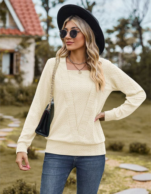 Load image into Gallery viewer, Square Neck Long Sleeve Blouse
