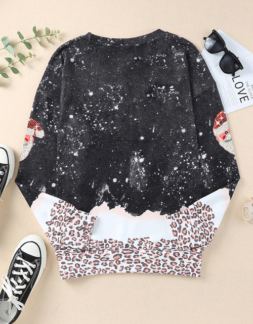 Load image into Gallery viewer, Sequin Patch Christmas Element Sweatshirt
