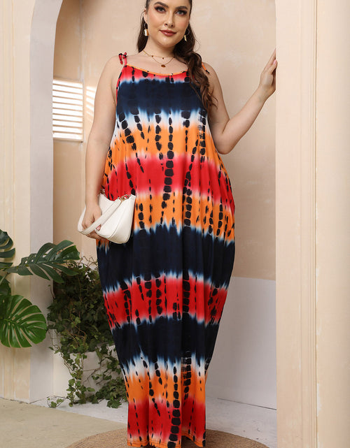 Load image into Gallery viewer, Plus Size Tie-Shoulder Maxi Dress
