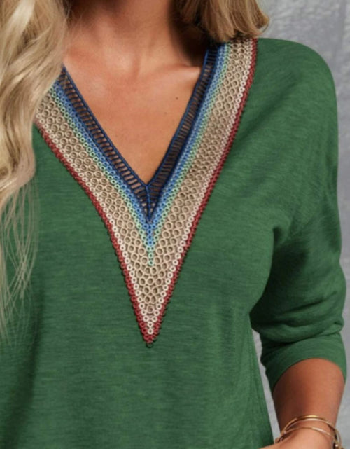 Load image into Gallery viewer, V-Neck Long Sleeve T-Shirt
