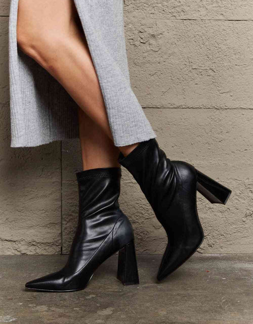 Load image into Gallery viewer, Weeboo Stacy Block Heel Sock Boots
