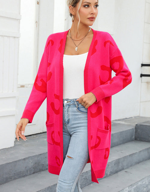 Load image into Gallery viewer, Angel Wings Printed Long Sleeve Cardigan with Pockets
