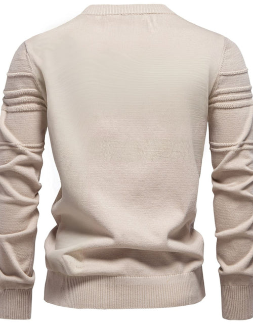 Load image into Gallery viewer, Men's Round Neck Striped Sweater
