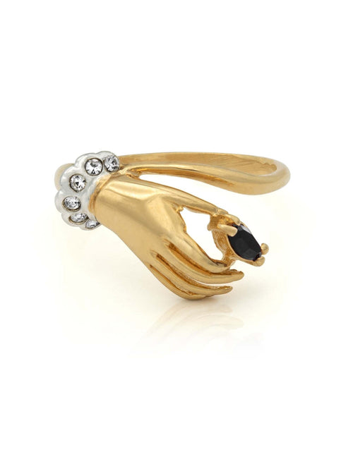 Load image into Gallery viewer, Vintage Austrian Crystals 18k Yellow Gold Matte or Polished Finish Made in USA by PVD Vintage Jewelry
