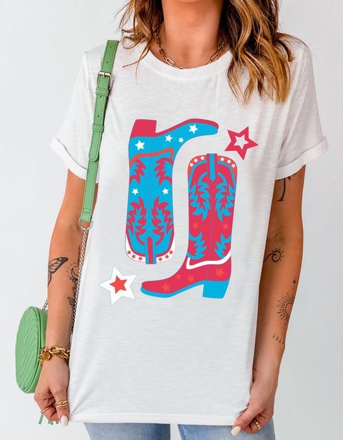 Load image into Gallery viewer, Boots Round Neck Short Sleeve T-Shirt
