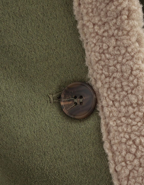 Load image into Gallery viewer, Fuzzy Collared Neck Long Sleeve Jacket
