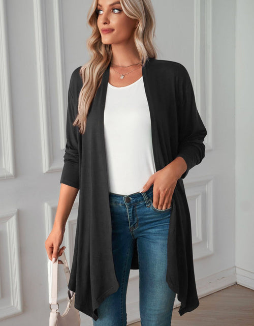 Load image into Gallery viewer, Open Front Long Sleeve Cardigan
