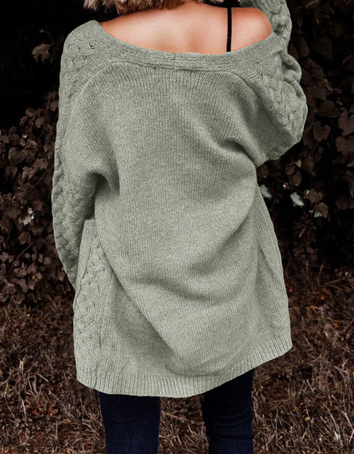 Load image into Gallery viewer, Open Front Dropped Shoulder Cardigan with Pockets
