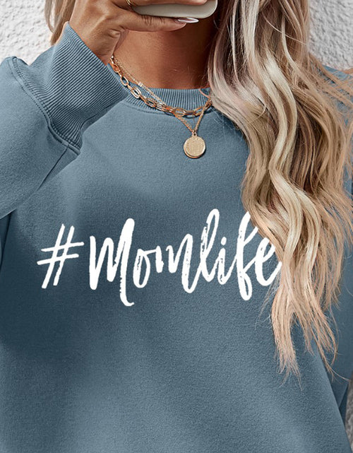Load image into Gallery viewer, Letter Graphic Round Neck Sweatshirt

