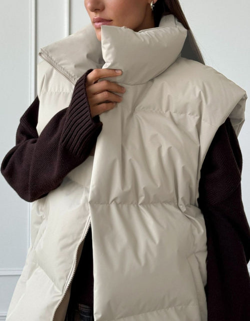 Load image into Gallery viewer, Zip Up Turtleneck Vest Coat
