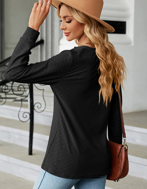 Load image into Gallery viewer, Notched Long Sleeve T-Shirt
