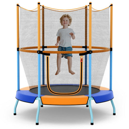 Load image into Gallery viewer, 48 Inch Toddler Trampoline with Safety Enclosure Net-Orange
