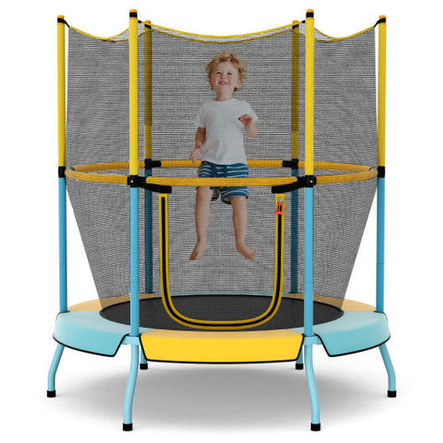 Load image into Gallery viewer, 48 Inch Toddler Trampoline with Safety Enclosure Net-Yellow
