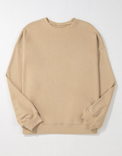 Load image into Gallery viewer, Plus Size Round Neck Long Sleeve Sweatshirt

