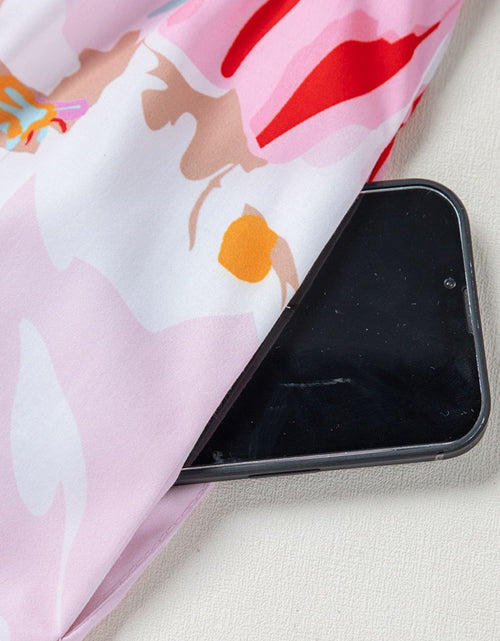 Load image into Gallery viewer, Floral Print Knotted Shoulder Smocked Maxi Dress

