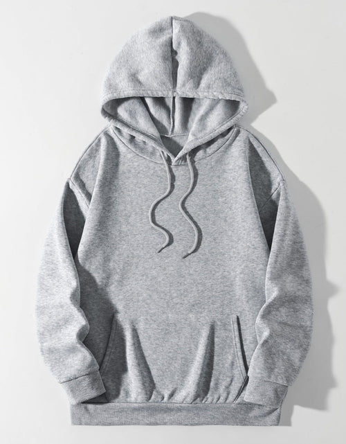 Load image into Gallery viewer, Drawstring Dropped Shoulder Hoodie
