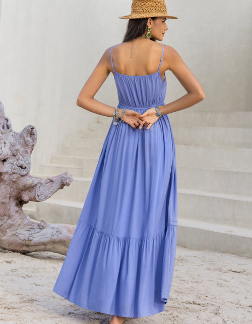 Load image into Gallery viewer, Lace Detail V-Neck Cami Dress

