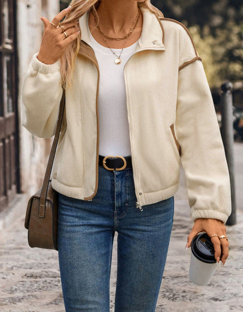 Load image into Gallery viewer, Perfee Zip Up Dropped Shoulder Polar Fleece Jacket
